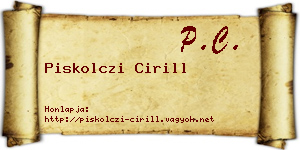 Piskolczi Cirill névjegykártya